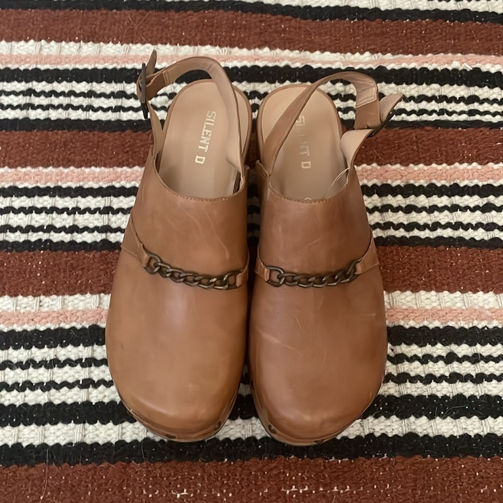 Anthropologie Leather Clogs